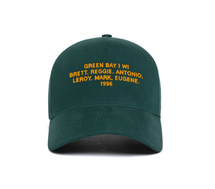 Green Bay 1996 Name 5-Panel wool baseball cap