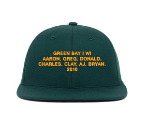 Green Bay 2010 Name wool baseball cap