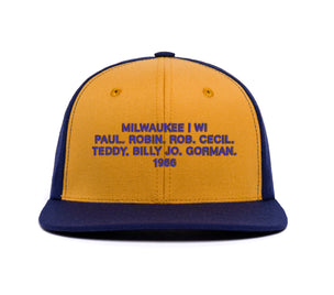 Milwaukee 1986 Name wool baseball cap