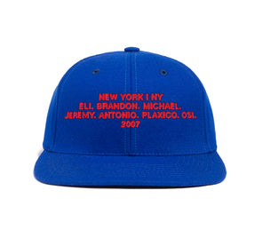 New York 2007 Name wool baseball cap