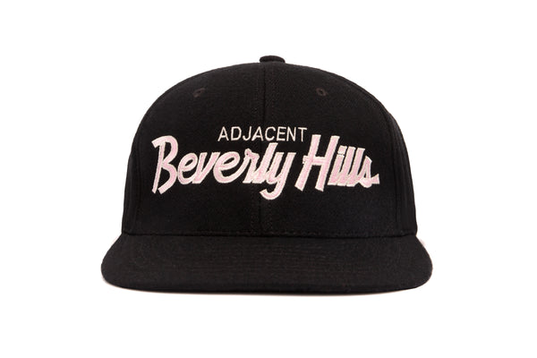 Beverly Hills Adjacent Hat | Unisex HOODHAT in Black/Pink/Ivory 