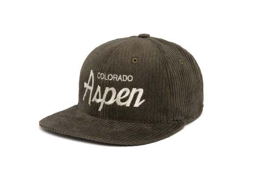 Aspen 6-Wale Cord wool baseball cap