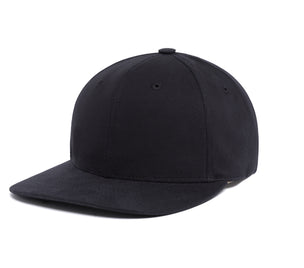 Clean Black Brushed Twill wool baseball cap