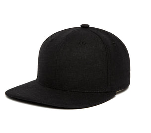 Clean Black Linen wool baseball cap