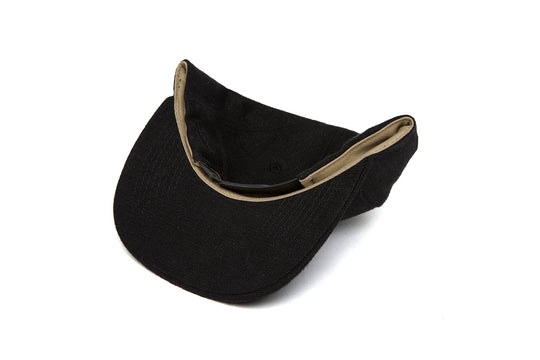 Clean Black Linen wool baseball cap