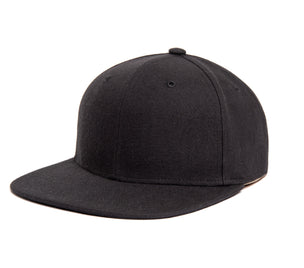 Clean Black Wool Blend wool baseball cap