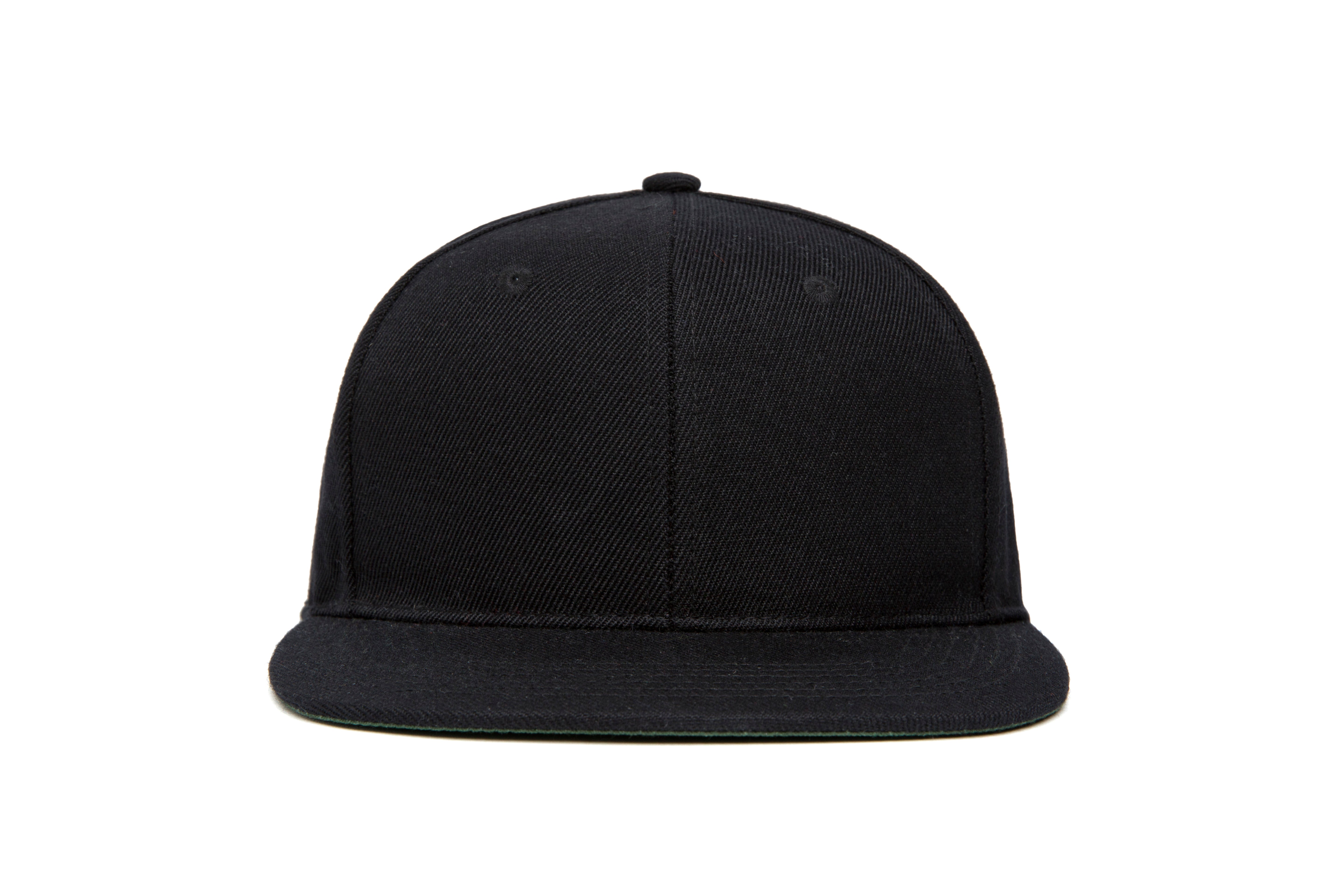 Fitted Clean Black Hat Wool Baseball Cap HOOD