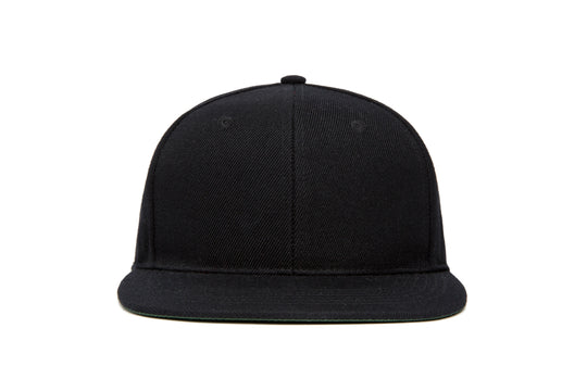 Fitted Clean Black wool baseball cap