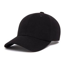 Clean Black Wool Dad Hat wool baseball cap