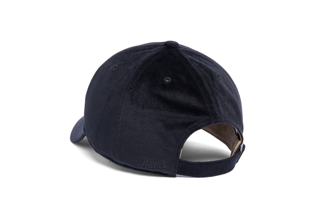 Clean Black 21-Wale Cord Dad Hat wool baseball cap