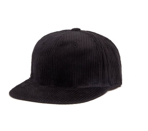 Clean Black 6-Wale CORD wool baseball cap