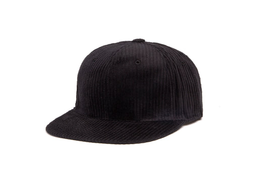 Clean Black 6-Wale CORD wool baseball cap