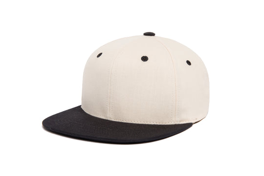 Clean Bone / Black Japanese Twill Two Tone wool baseball cap