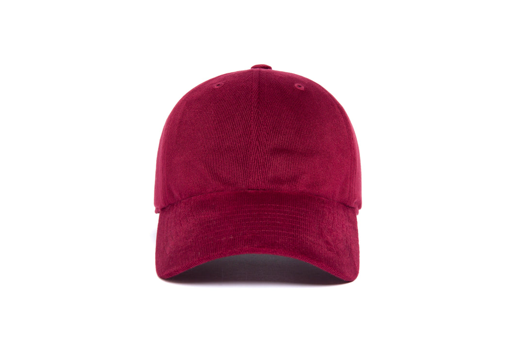 Clean Burgundy 21-Wale Cord Dad Hat wool baseball cap
