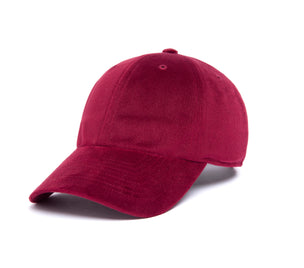 Clean Burgundy 21-Wale Cord Dad Hat wool baseball cap