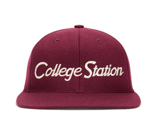 College Station wool baseball cap