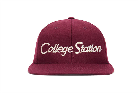 College Station wool baseball cap