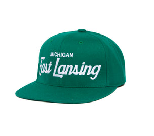 East Lansing wool baseball cap