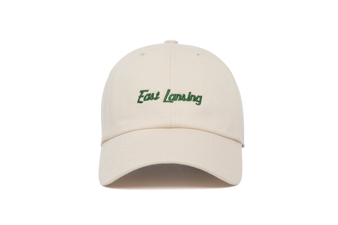 East Lansing Microscript Dad wool baseball cap