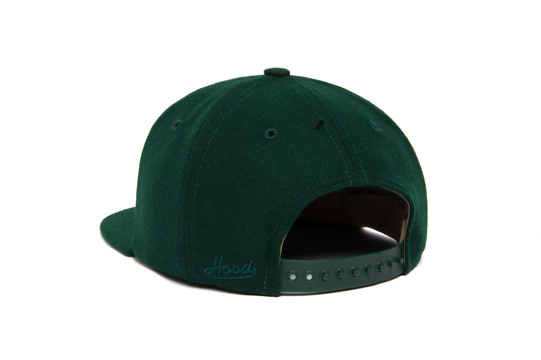 Clean Forest / White Color Block wool baseball cap