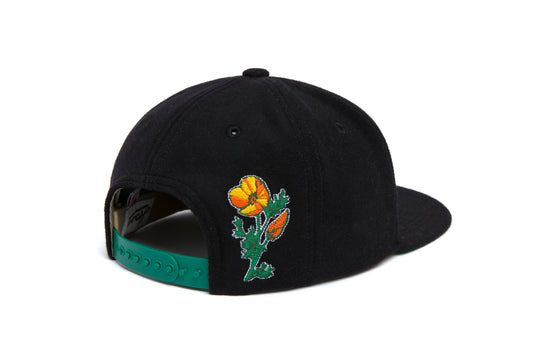 CA State Flower Cashmere II wool baseball cap