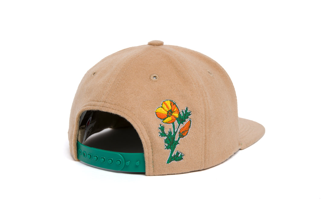CA State Flower Cashmere wool baseball cap