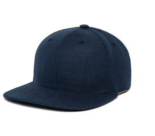 Clean Navy Linen wool baseball cap