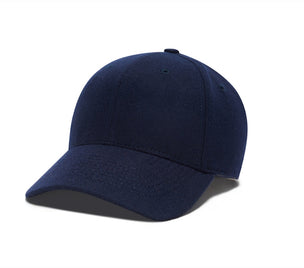 Clean Navy Snapback Curved Wool wool baseball cap