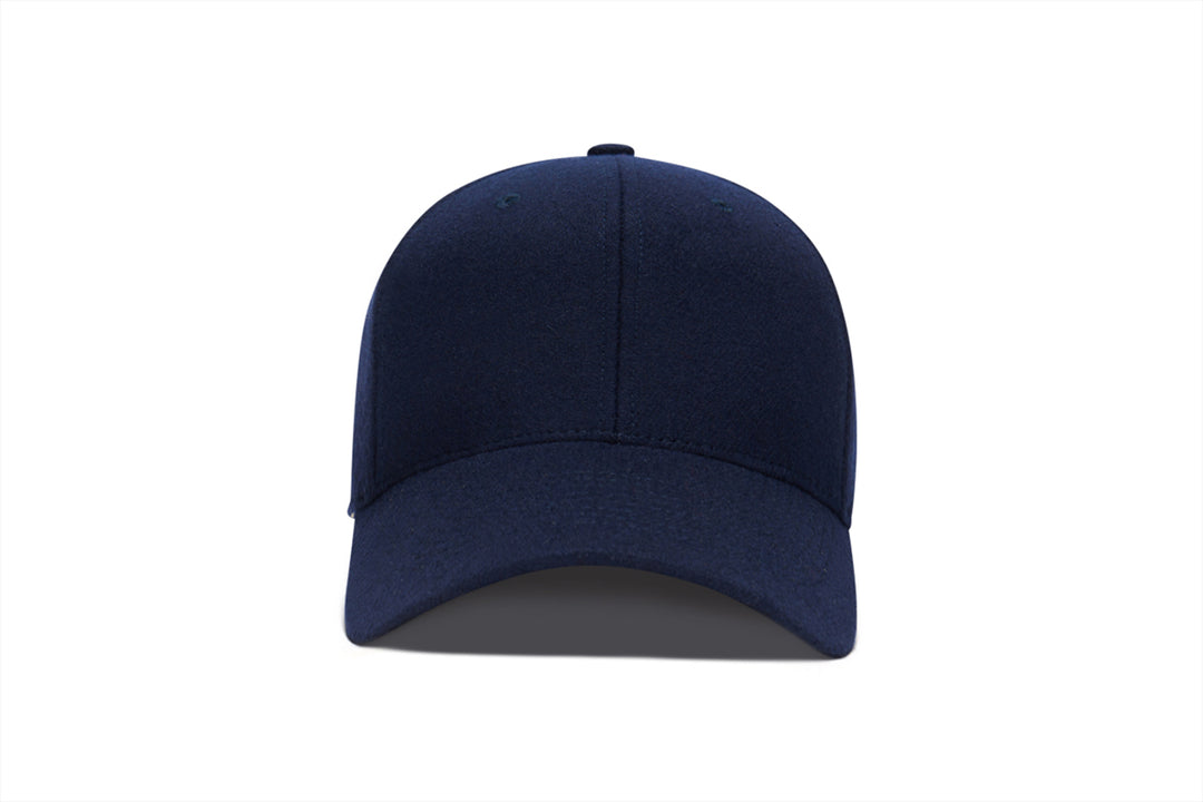 Clean Navy Snapback Curved Wool wool baseball cap