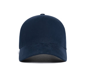 Clean Navy Brushed Twill 5-Panel wool baseball cap