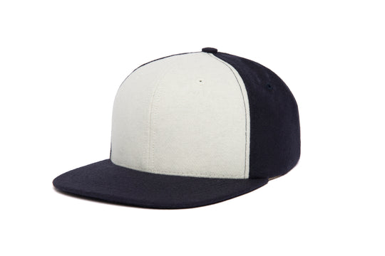Clean Navy / White Color Block wool baseball cap