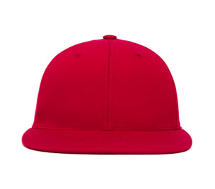 Clean Red Gabardine wool baseball cap