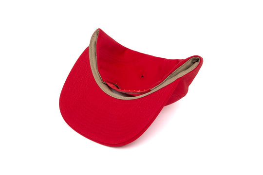 Clean Red Twill wool baseball cap
