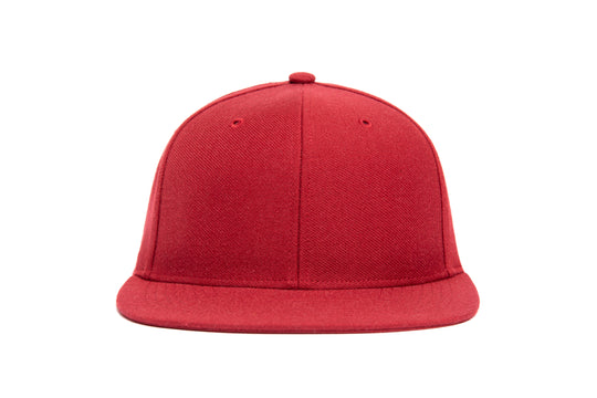 Clean Red Wool Blend wool baseball cap