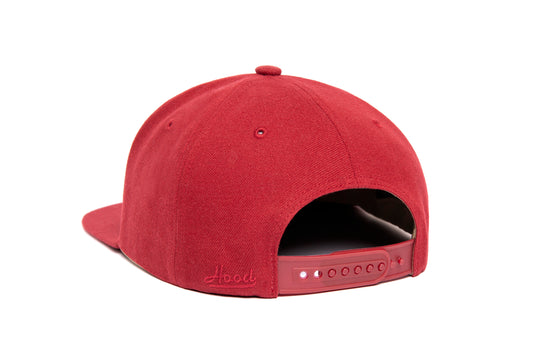 Clean Red Wool Blend wool baseball cap