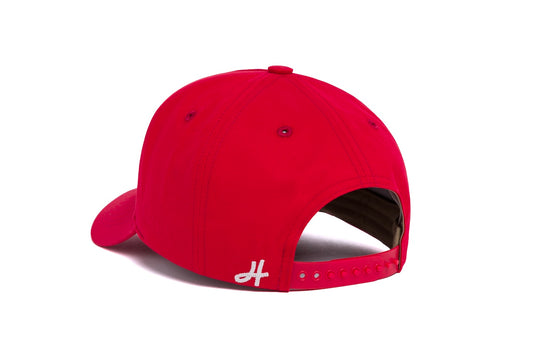 Clean Red Brushed Twill 5-Panel wool baseball cap