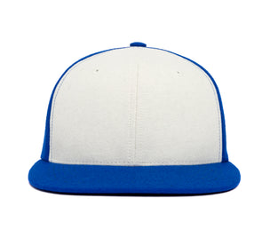 Clean Royal / White Color Block wool baseball cap
