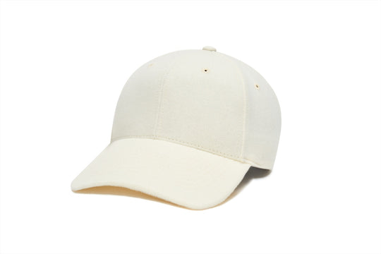 Clean White Snapback Curved Wool wool baseball cap
