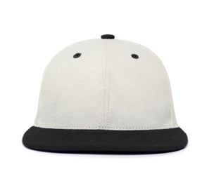 Clean White / Black Two Tone wool baseball cap