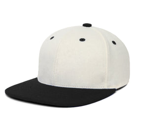 Clean White / Black Two Tone wool baseball cap