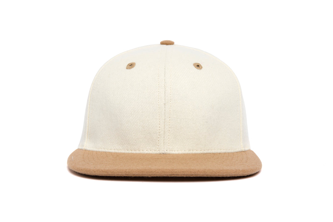 Clean White / Camel Two Tone wool baseball cap