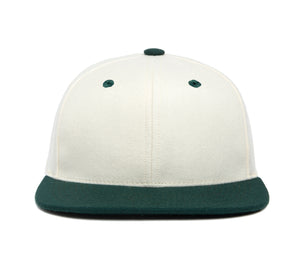 Clean White / Forest Two Tone wool baseball cap
