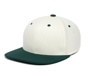 Clean White / Forest Two Tone wool baseball cap