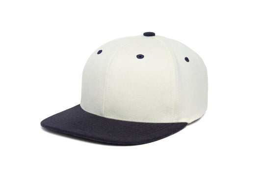 Clean White / Navy Two Tone wool baseball cap