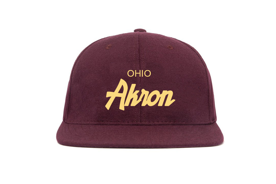 Akron wool baseball cap