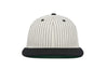 Clean Black Pinstripe Two Tone
    wool baseball cap indicator