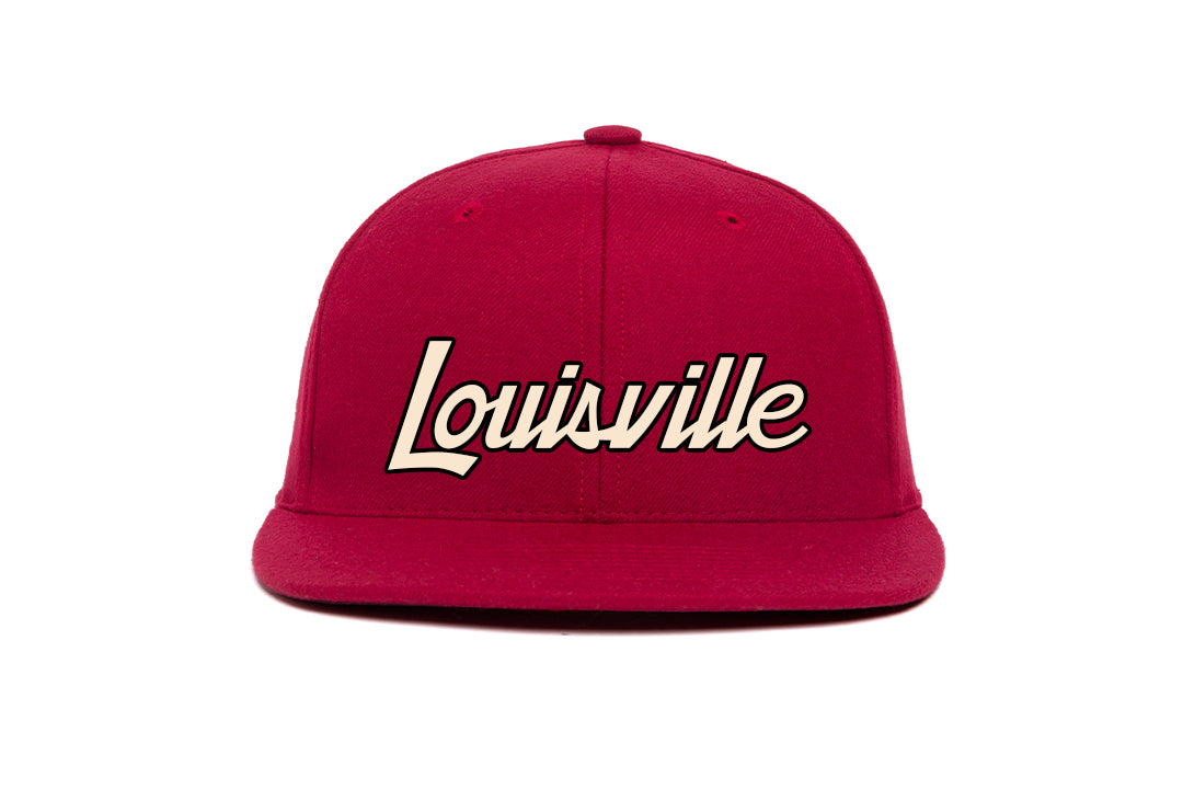 Louisville Script Baseball Font Snapback Trucker Hat