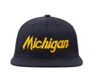 Michigan wool baseball cap