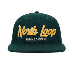 North Loop Sub Script wool baseball cap